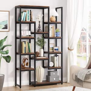 6 Tier Tall Bookshelf Bookcase Display Shelves Rack Organizer with