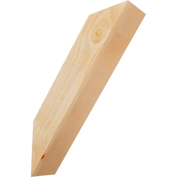 Ekena Millwork 4"W x 14"D x 18"H Traditional Rough Sawn Knee Brace, Douglas Fir