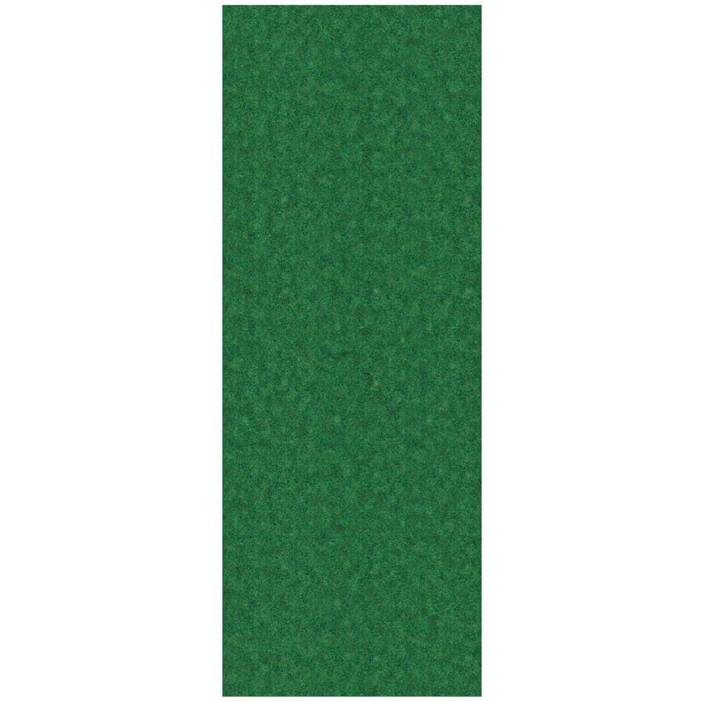 Green Non-Slip Rubberback Utility Entryway Mat