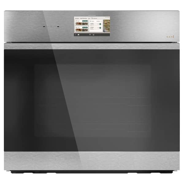 30 in. Smart Built-in Convection Single Wall Oven w/ In-Oven Camera + Voice-to-Open/Push-to-Open Door in Platinum Glass