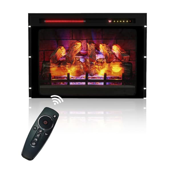 Mondawe 1000 Sq.ft./5120 BTU 28 in. Recessed Electric Fireplace Insert with Double Overheat Protection, Child Lock
