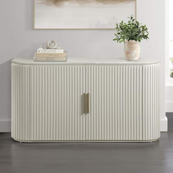 Colvin Ivory Wood 60 in. Sideboard