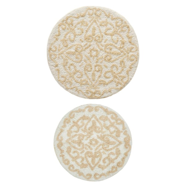 Unbranded Chesapeake Genesis Linen Bath Rug ( 30 in. & 24 in. Round)