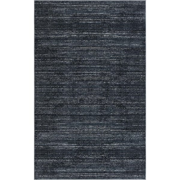 Jill Zarin Uptown Collection Madison Avenue Navy Blue 5' 0 x 8' 0 Area Rug