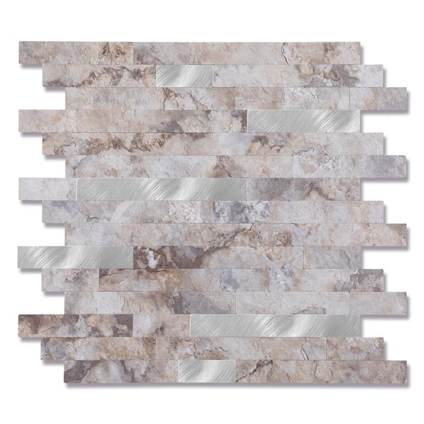 Yipscazo Marble Collection Perisa 12 in. x 12 in. PVC Peel and Stick Tile (10 sq. ft. / 10-Sheets)