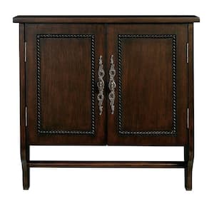 Chelsea 24 in. W x 24 in. H x 8 in. D Bathroom Storage Wall Cabinet with Towel Bar in Antique Cherry