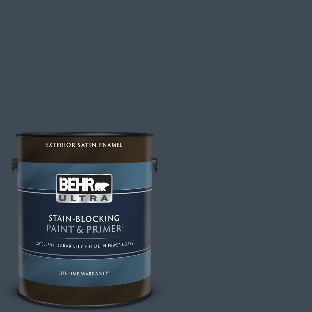 BEHR ULTRA 1 gal. PPU1420 Starless Night Satin Enamel