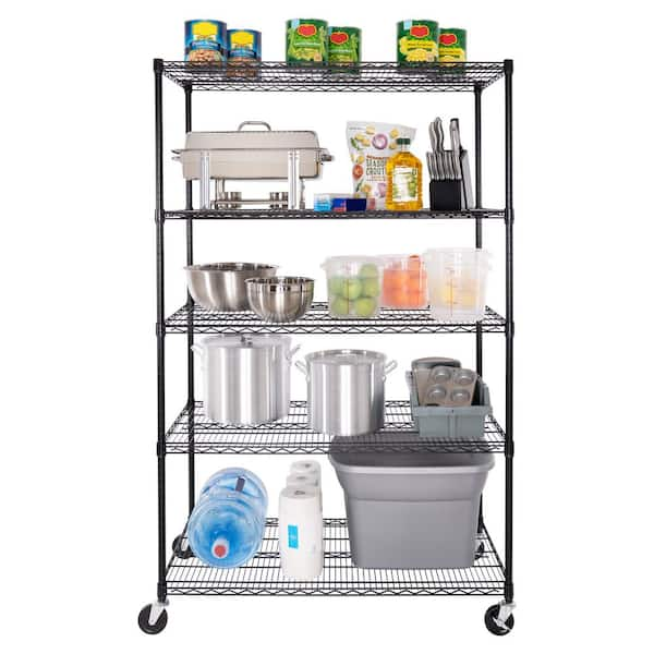 Seville Classics Seville Classics UltraDurable, Black 5-Tier NSF 