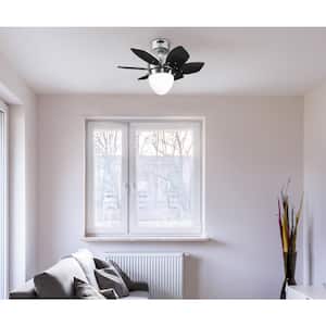 Origami 24 in. LED Chrome Ceiling Fan with Light Kit