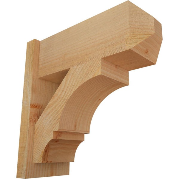 Ekena Millwork 8 in. x 20 in. x 20 in. Douglas Fir Balboa Craftsman Rough Sawn Outlooker