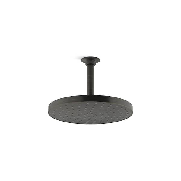 KOHLER Awaken 1-Spray Patterns with 1.75 GPM 10 in. Ceiling Mount Fixed Shower Head in Oil Rubbed Bronze