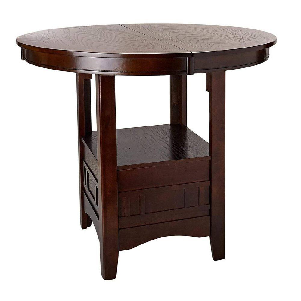 Gabriel 5-Piece Wood Top Dining Set with Brown Mix Upholstered Dining Chairs, Brown Mix Dining Table, Seats 4