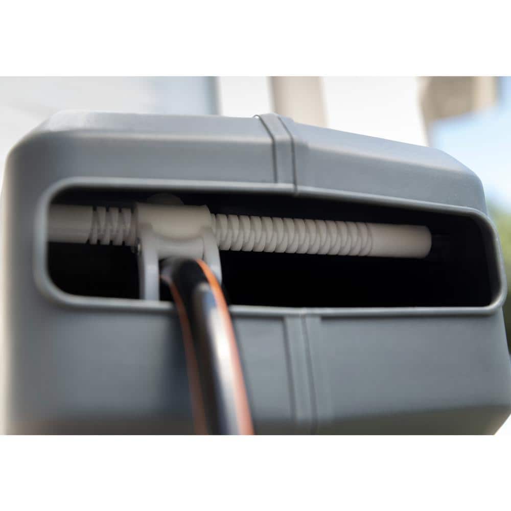 Giraffe Tools 130' Dark Gray Retractable Garden Hose Reel