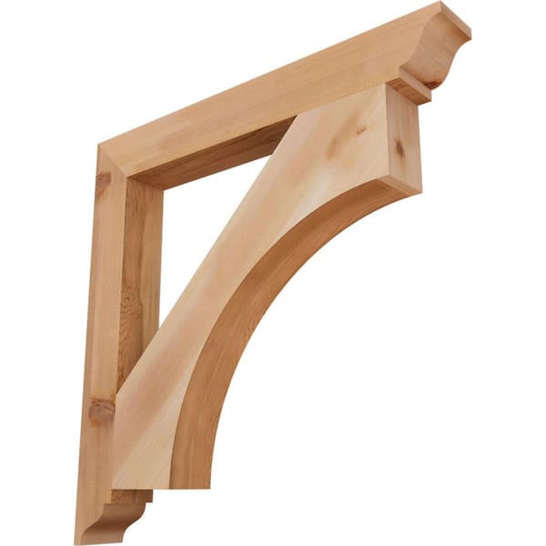 Ekena Millwork 3.5 in. x 32 in. x 32 in. Western Red Cedar Westlake Traditional Smooth Bracket