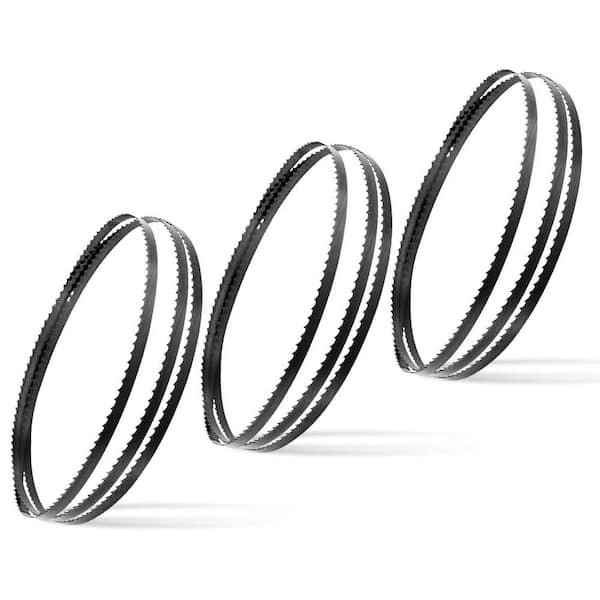 ‎POWERTEC 70-1/2 in. High Carbon Steel Band Saw Blades Assortment for Craftsman 21400 Rikon 10-305 and 10-3061 Bandsaw (3-Pack)