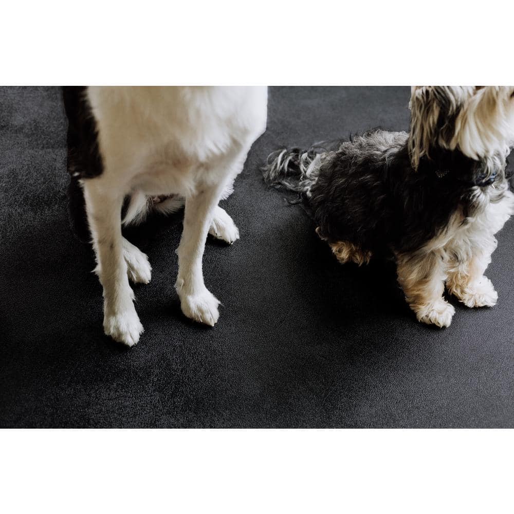 Midnight Black Vinyl Pet Floor Protector for Indoor and Outdoor Use