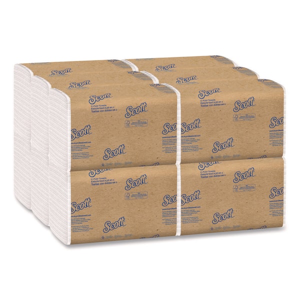 10.125 in. x 13.15 in. White Essential C-Fold Towels Absorbency Pockets (200/Pack, 12-Packs/Carton)