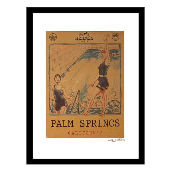 VENICE BEACH Collections Vintage Pool Ladies, Palm Springs California by Fairchild Paris 1-Piece Framed Graphic Print 18 in. x 14 in.