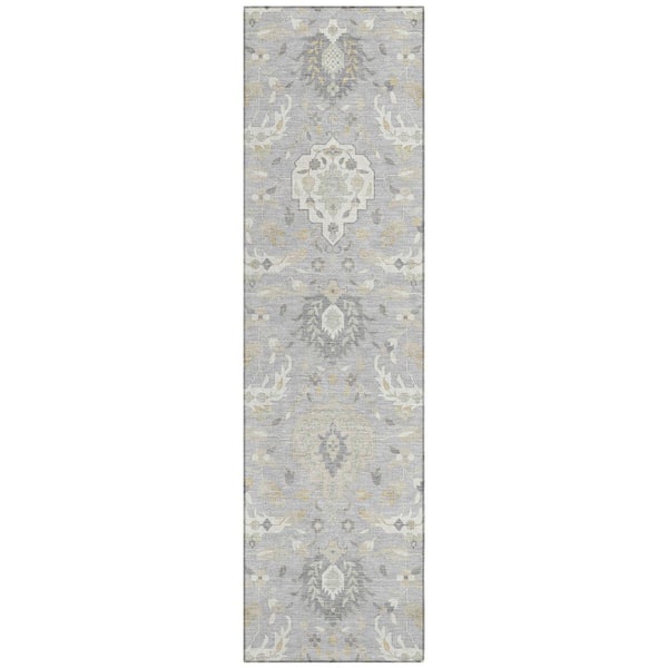 Addison Rugs Chantille Machine Washable Indoor/Outdoor Abstract ACN1026 Gray 2 ft. 3 in. x 7 ft. 6 in. Area Rug
