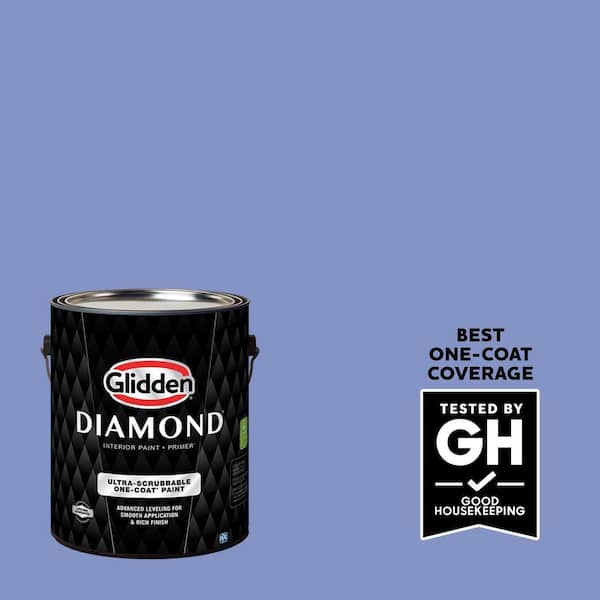 Glidden Diamond 1 gal. PPG1245-5 Blue Hyacinth Satin Interior Paint with Primer