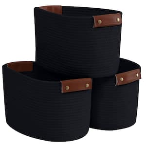 3-Pack Cotton Rope Storage Baskets