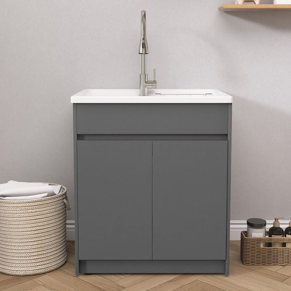 Getpro All-in-One 30 in. W x 22 in. D Deep Gray Freestanding