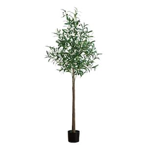 6 ft. Lighted Artificial Olive Tree with 300 Warm White LED Lights