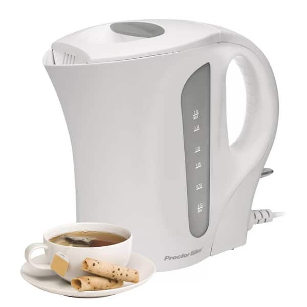 Proctor Silex 7 Cup Plastic Durable Electric Kettle in White