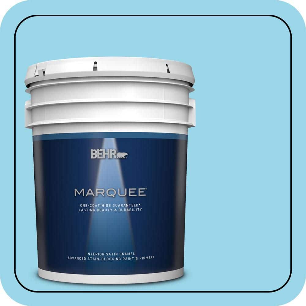 5 gal. #P490-2 Blue Sarong Satin Enamel Interior Paint & Primer price history on PriceWatchPro