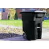 Toter 64 Gallon Black Rolling Outdoor Garbage/Trash Can with Wheels and  Attached Lid 79264-R2200 - The Home Depot