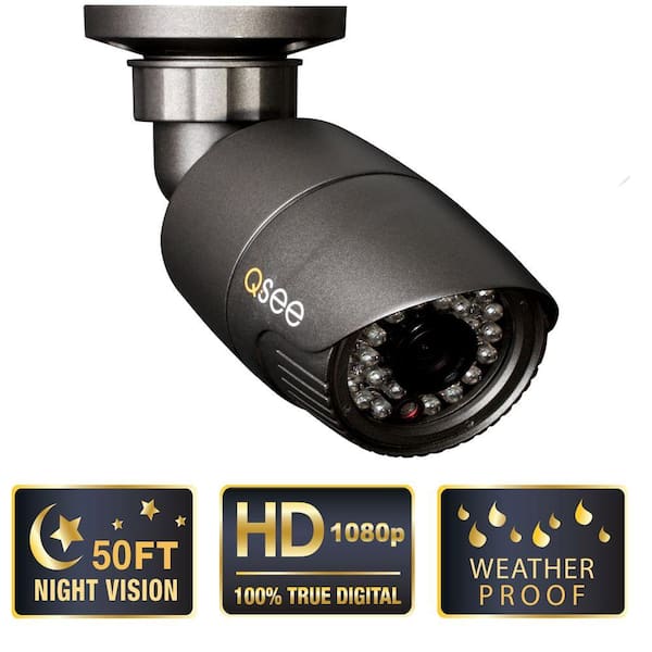 Q-SEE Platinum Series Indoor/Outdoor 1080p SDI High Resolution Bullet Security Camera with 50 ft. Night Vision