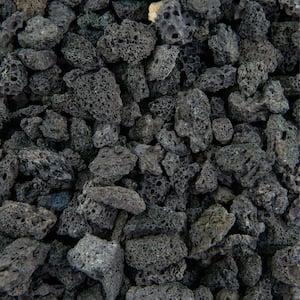 17 cu. ft. 3/8 in. Black Lava Bulk Landscape Rock and Pebble for Gardening, Landscaping, Driveways and Walkways