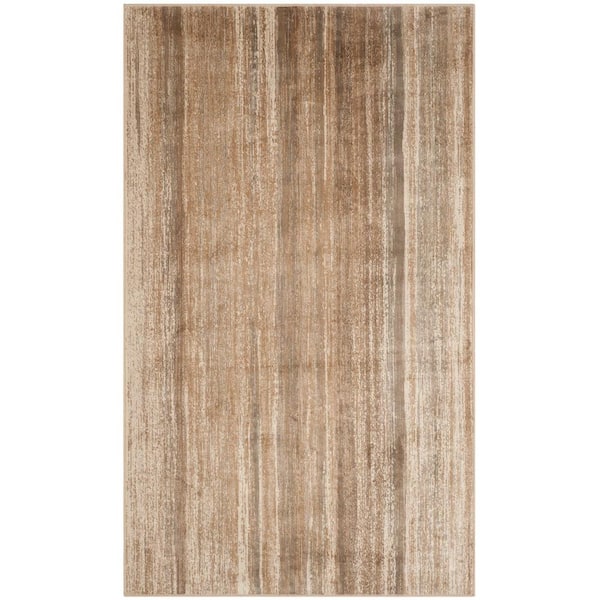 Vintage Caramel Doormat 3 ft. x 4 ft. Striped Area Rug