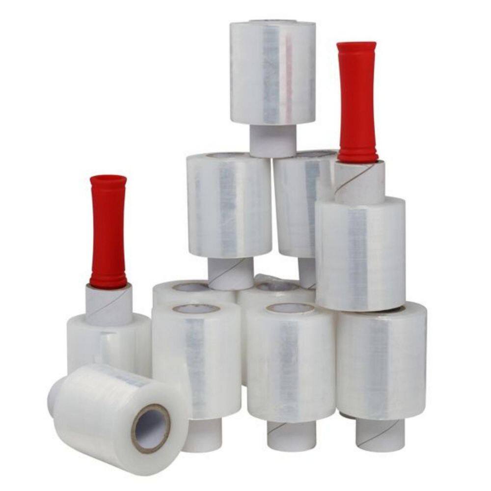 12-Piece Polyethylene 4 in. x 800 ft. Stretch Wrap, Clear, Includes 2-Red Handles price history on PriceWatchPro