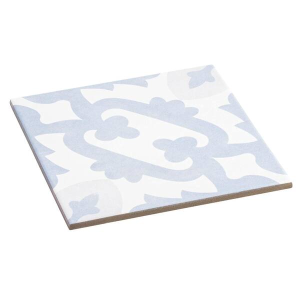 Moma Light Blue Encaustic 9x9 Glazed Porcelain Tile Moma Light Blue Encaustic 9x9 Glazed Porcelain Tile