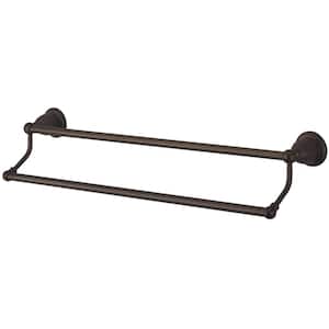 Heritage 24 in. Wall Mount Dual Towel Bar in Oil Rubbed Bronze