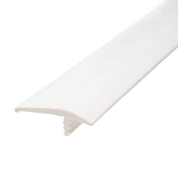 Outwater 1-1/4 in. white Flexible Polyethylene Offset Barb Bumper Tee Moulding Edging 25 foot long Coil