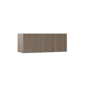 Designer Series Edgeley Assembled 30x12x12 in. Wall Bridge Kitchen Cabinet in Driftwood