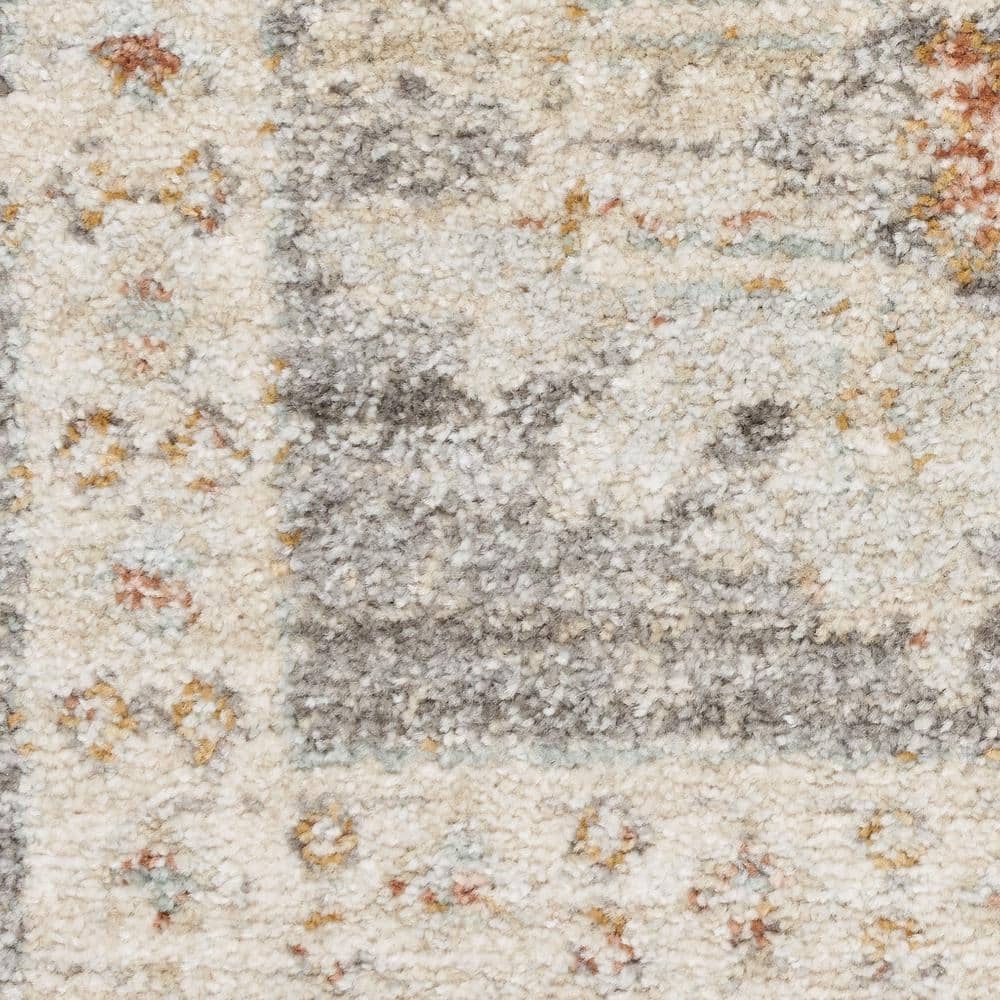 Gray 8' x 10' Vintage Synthetic Persian Area Rug