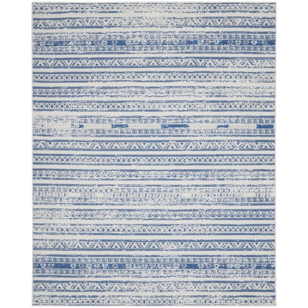 Nourison Whimsicle Ivory Blue 7 ft. x 10 ft. Abstract Contemporary Area Rug