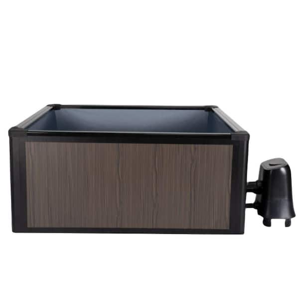Sanibel 6-Person 80-Aqua-Jets 110-Volt Square Panel Foam Spa Hot Tub w/ Touch Control Panel Wall 155 Gal. Water Capacity