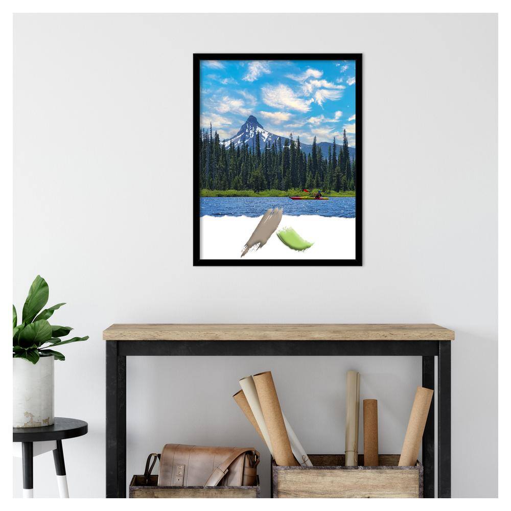 Matte Black Plastic Contemporary Single Photo Frame 29" x 23"