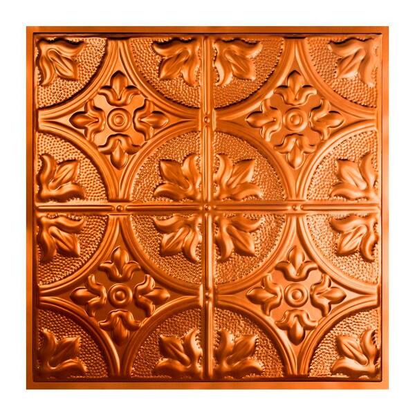 Great Lakes Tin Jamestown 2 ft. x 2 ft. Lay-in Tin Ceiling Tile in Copper