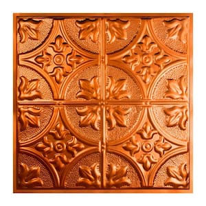 Jamestown 2 ft. x 2 ft. Lay-in Tin Ceiling Tile in Copper (20 sq. ft. / case of 5)