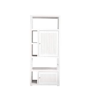 Athens 30.0 in. W x 70.9 in. H Bathroom Linen Cabinet in Glossy White