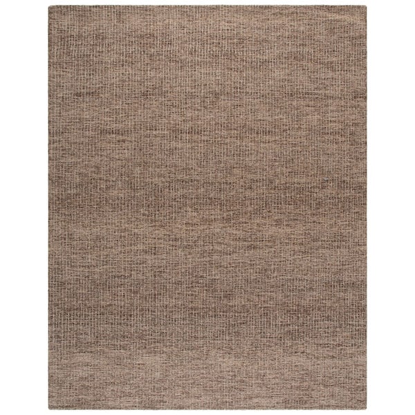 Abstract 8 ft. x 10 ft. Brown/Beige Speckled Area Rug