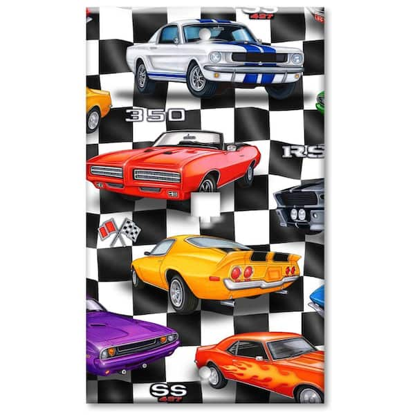 Art Plates Muscle Cars Phone Jack Switch Plate