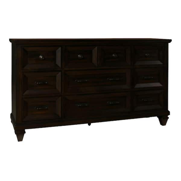 Benjara 68 in. Brown 8-Drawer Wooden Dresser Without Mirror
