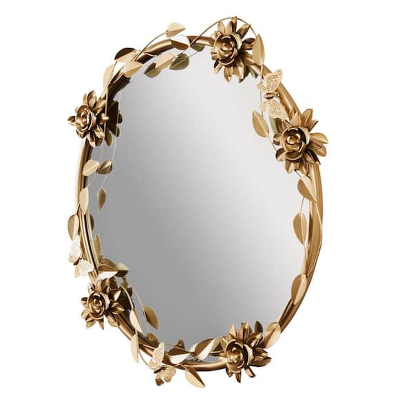 Decorative Mirror - Golden Rose Garden – Flair Glass