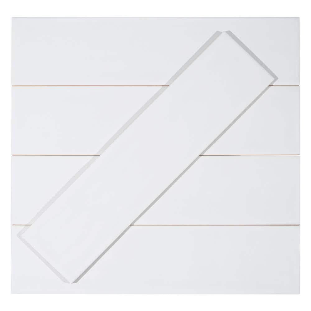 Perfecto-Mirabella 4" x 16" Glossy Blue Ceramic Subway Tile